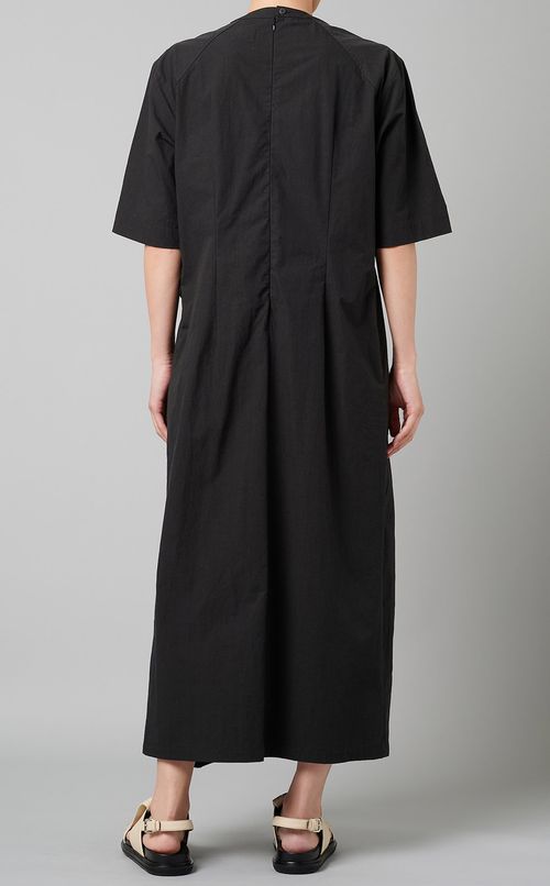 コットンナイロンフレアワンピース