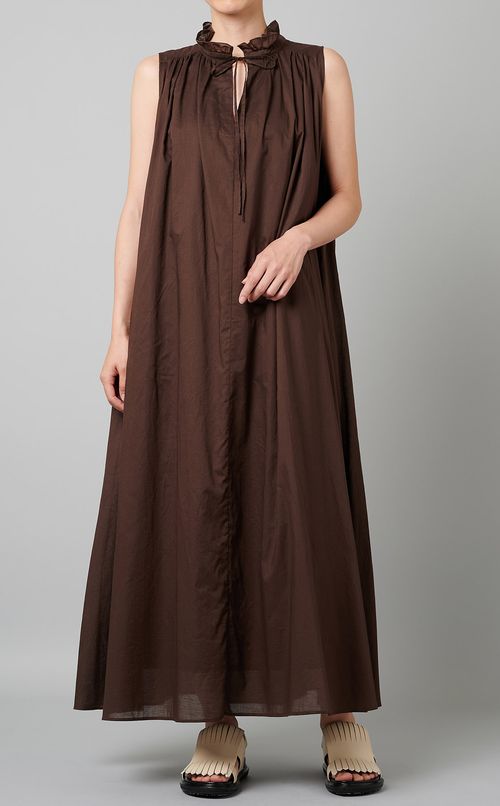 コットンギャザーカラーワンピース