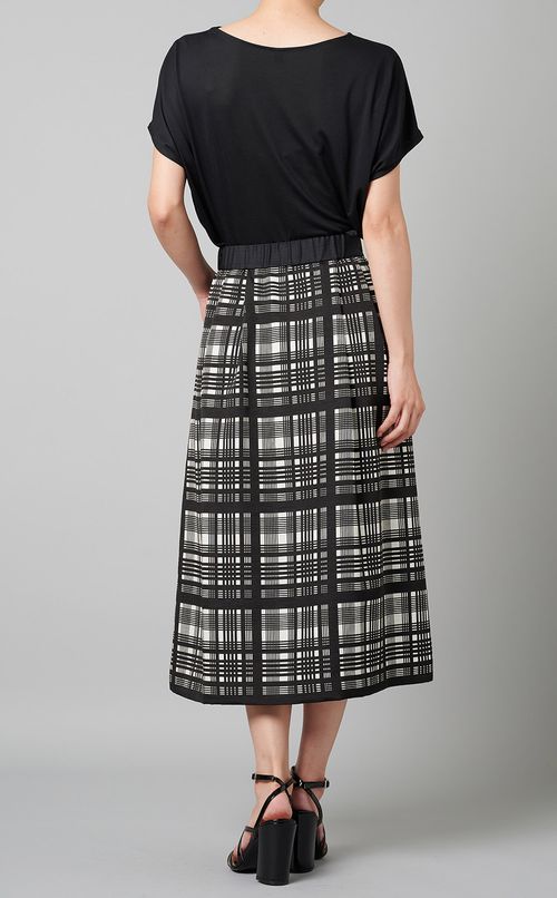 チェックプリントフレアスカート