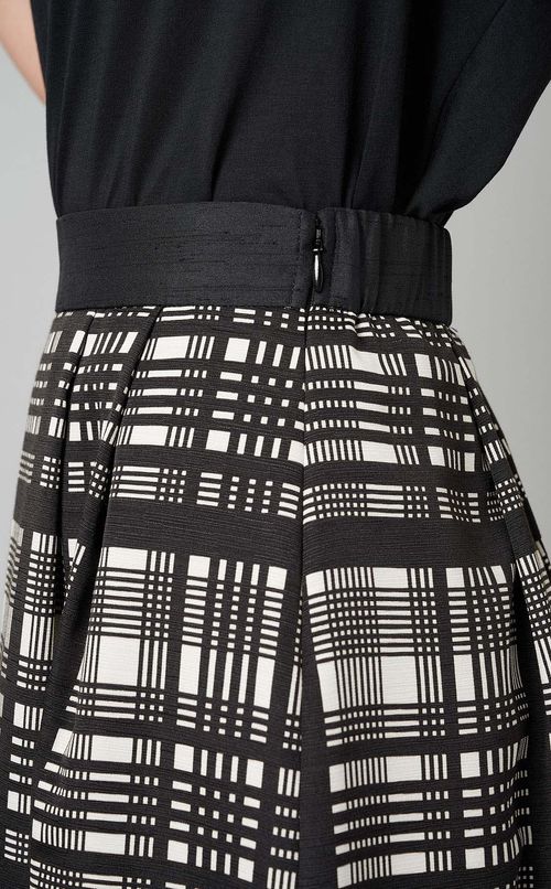 チェックプリントフレアスカート