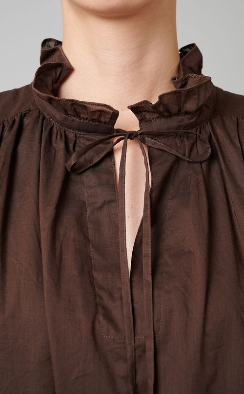 コットンギャザーカラーワンピース