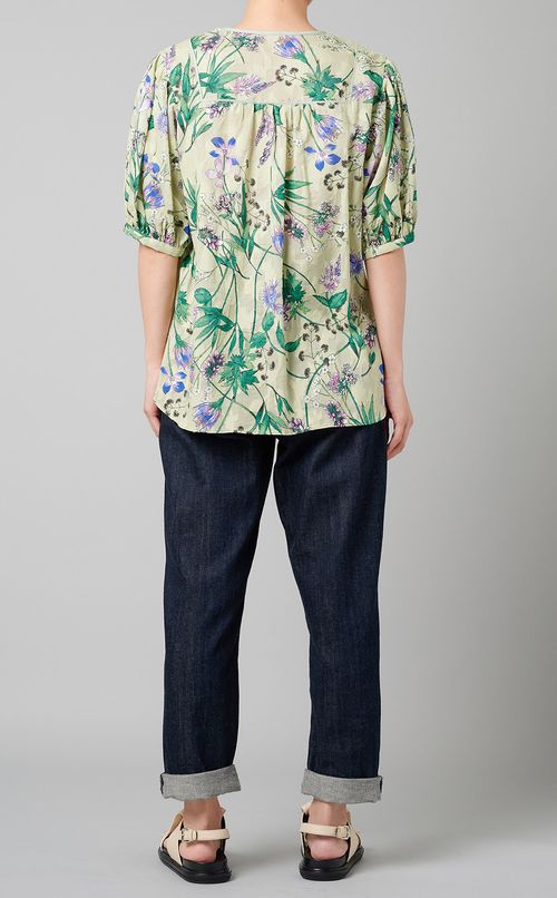 フラワープリントブラウス