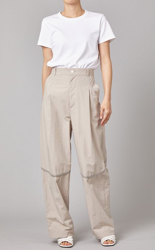 コットンナイロンオーバルカットパンツ