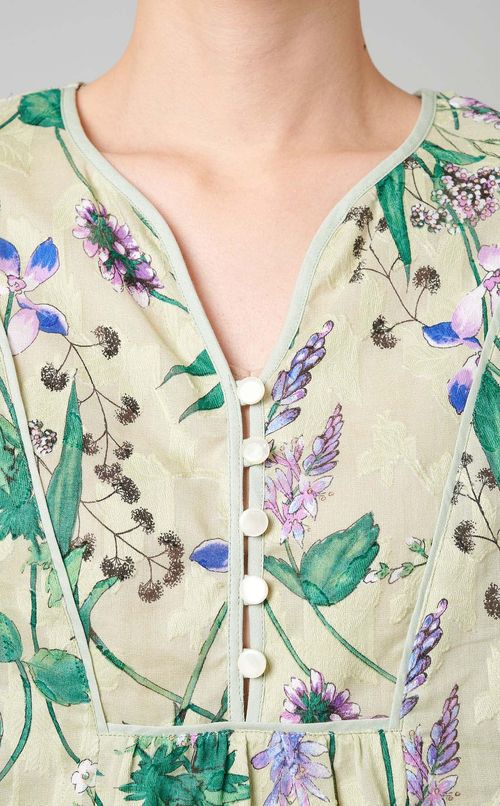 フラワープリントブラウス