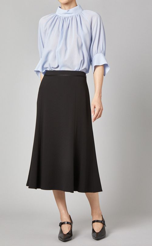 ウエスト切替フレアスカート