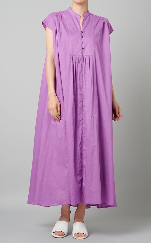 コットンVネックワンピース