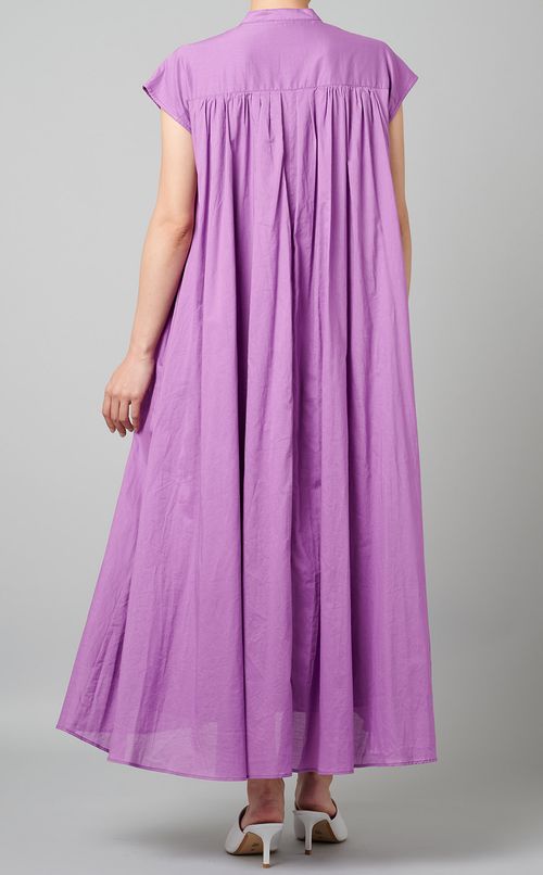 コットンVネックワンピース