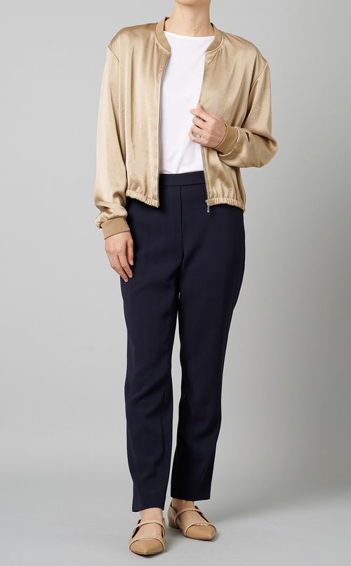 クラッシュサテンブルゾン