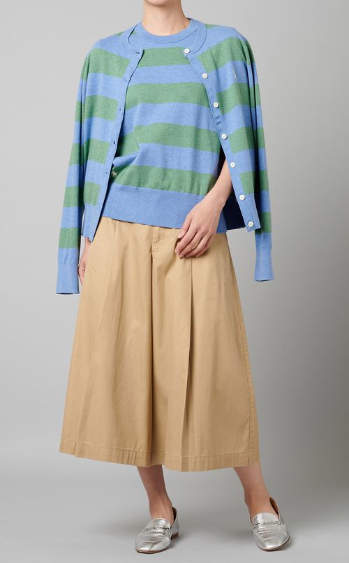 ボーダーニットカーディガン