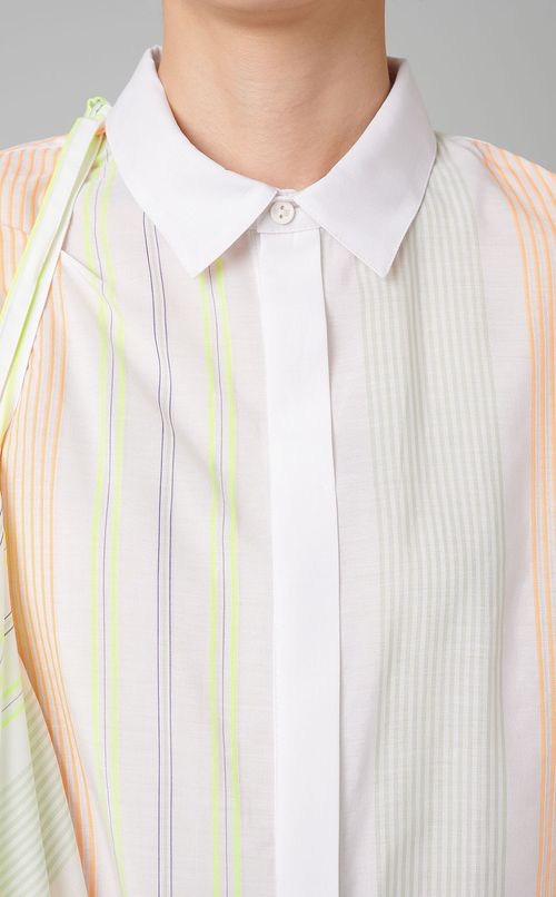 マルチボーダークレリックブラウス