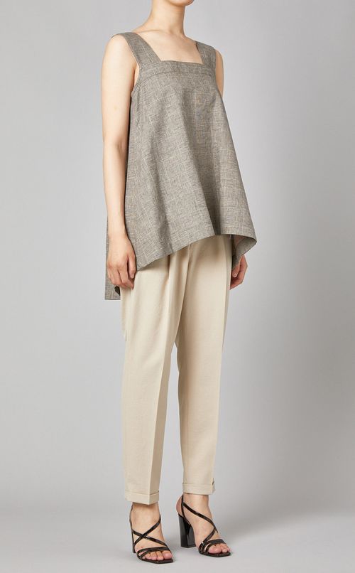 チェックノースリーブチュニック