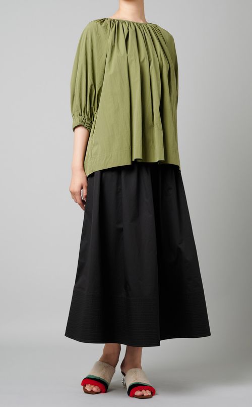 ボリュームスリーブギャザーブラウス