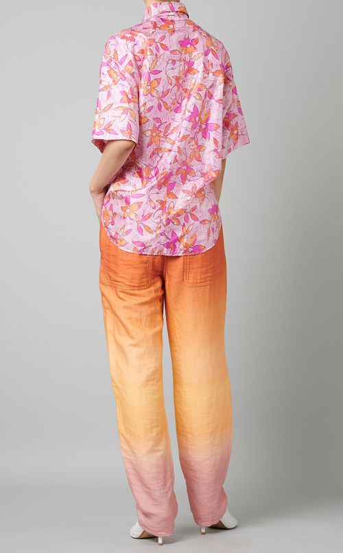 ボタニカルプリントブラウス