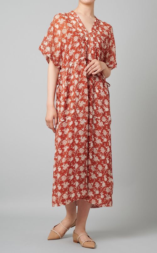 フラワープリントワンピース