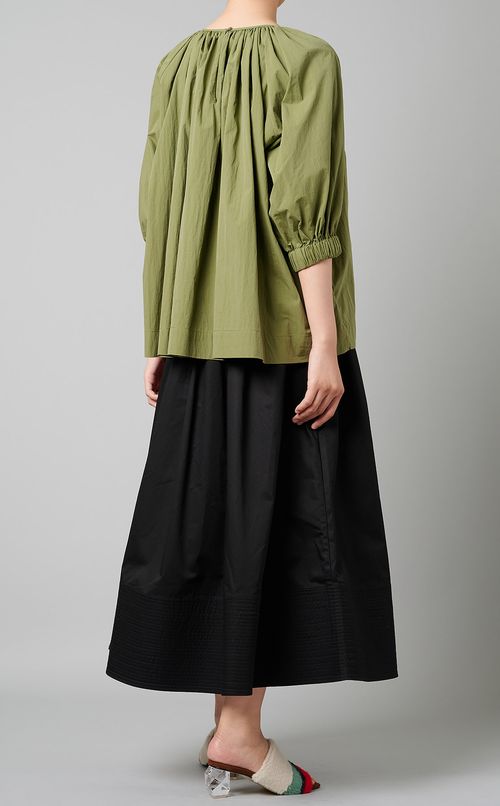 ボリュームスリーブギャザーブラウス