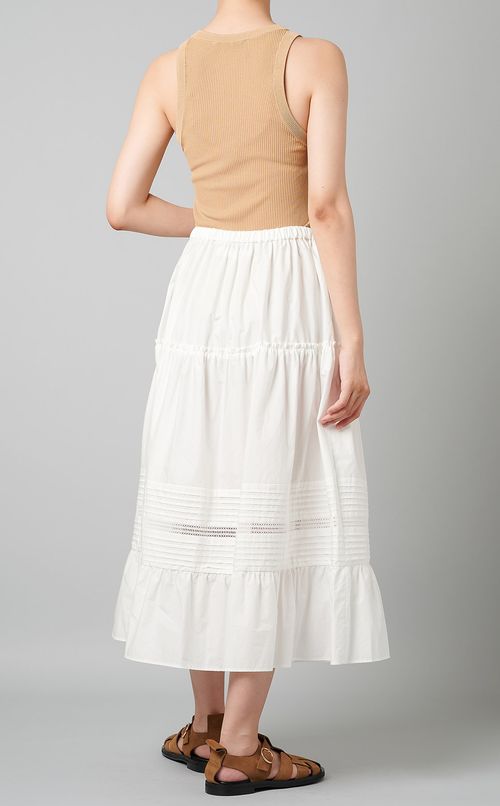 レースデザインティアードスカート