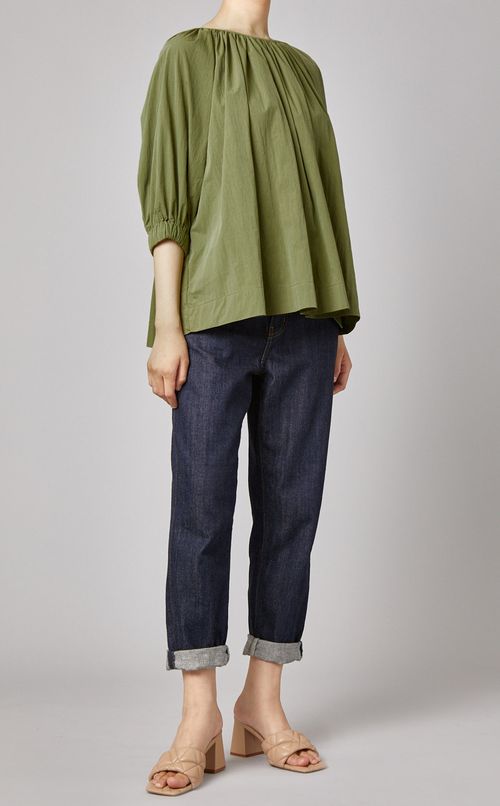 ボリュームスリーブギャザーブラウス