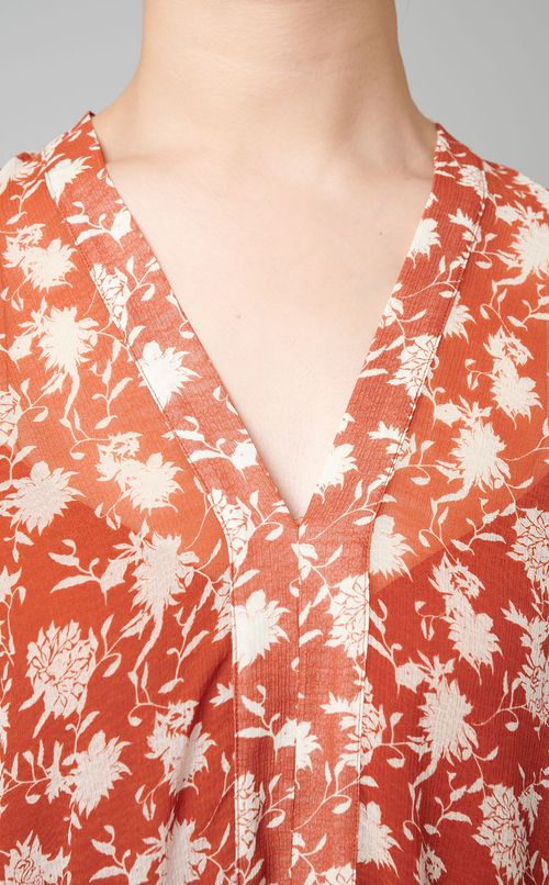 フラワープリントワンピース