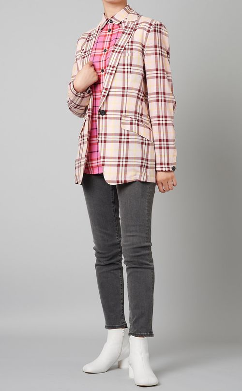 チェックテーラードジャケット