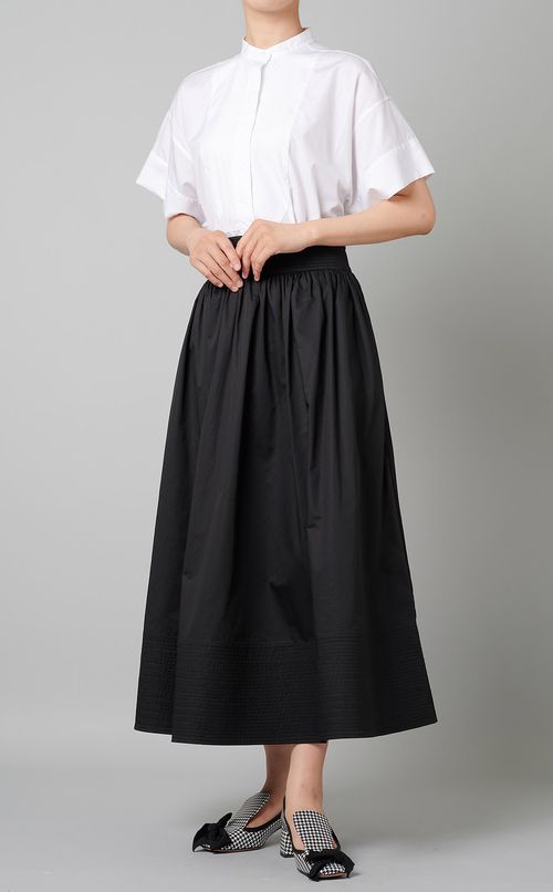 コットンポプリンギャザースカート