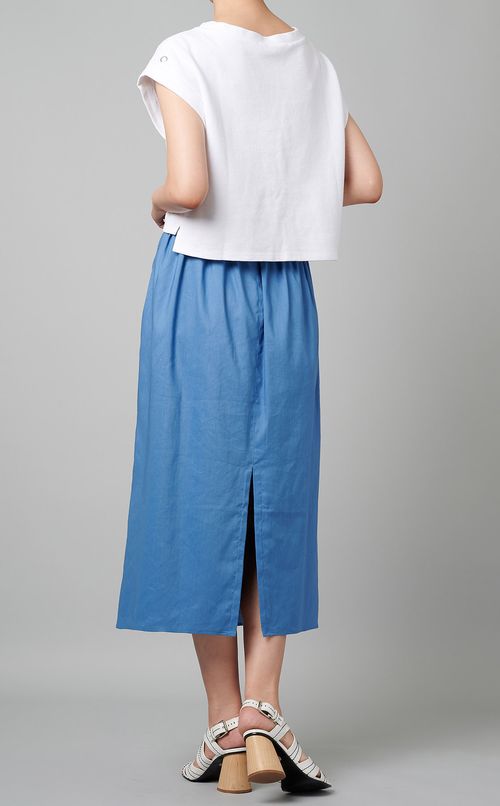 リネンソロセミタイトスカート