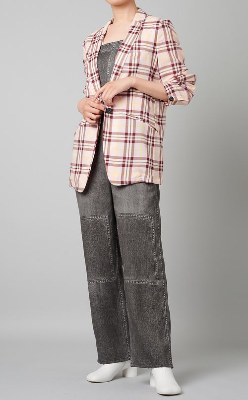 チェックテーラードジャケット