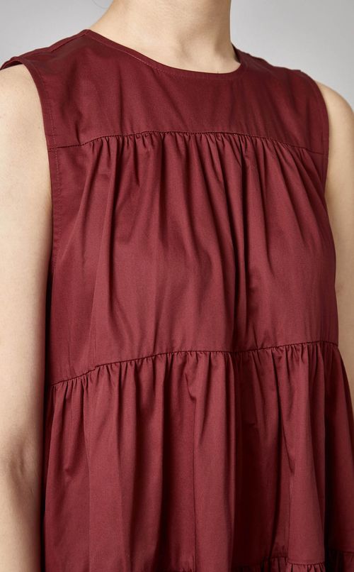 ノースリーブティアードワンピース