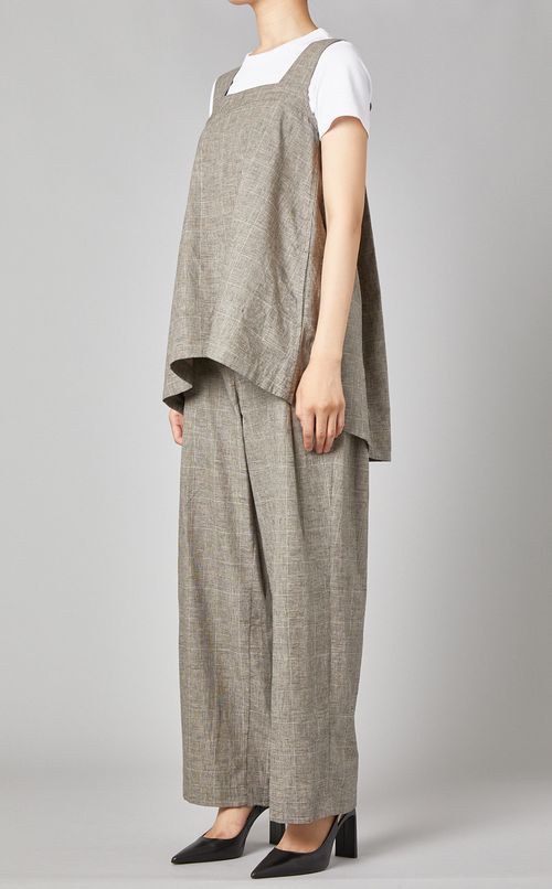 チェックノースリーブチュニック