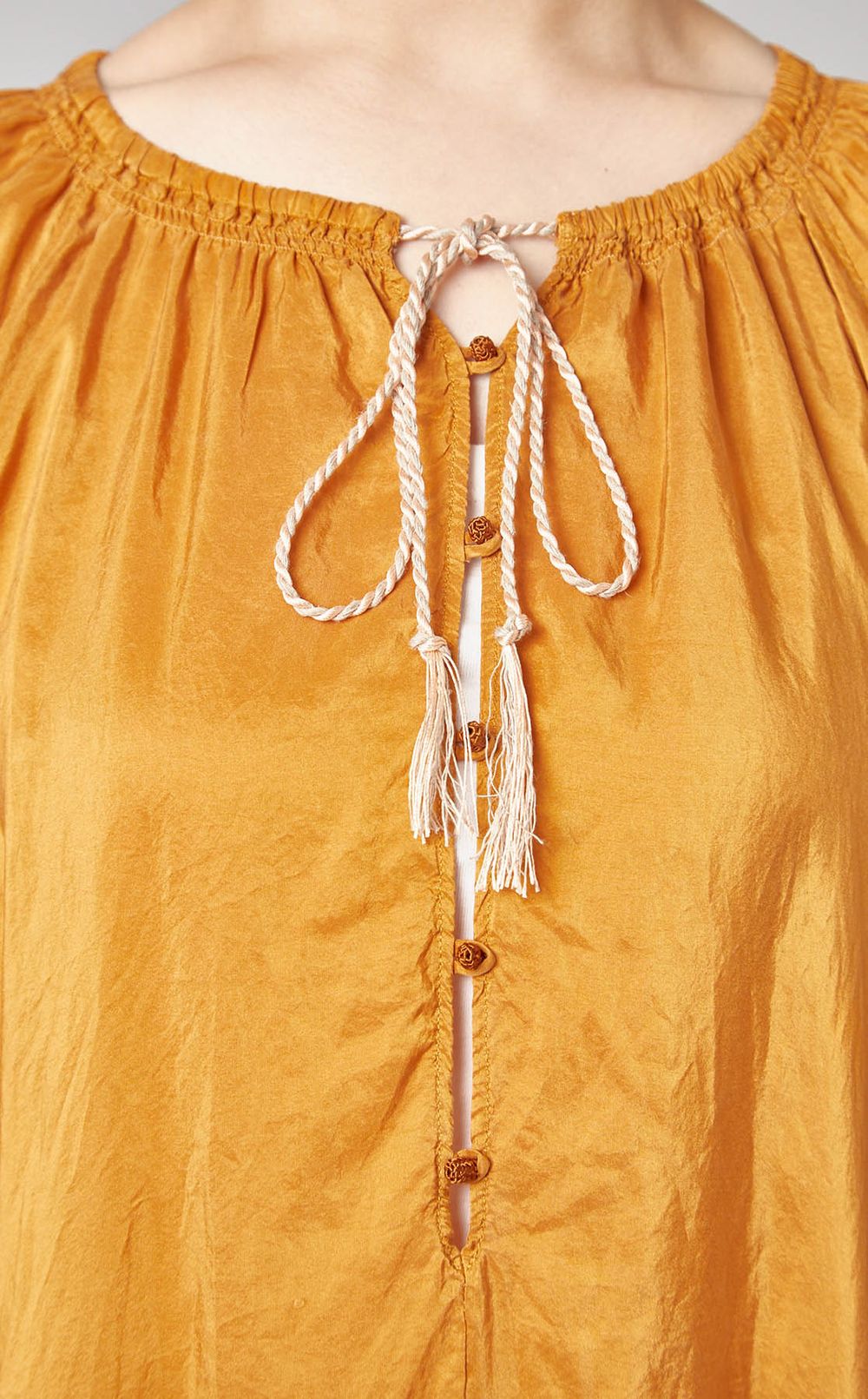 ラウンドネックロングワンピース