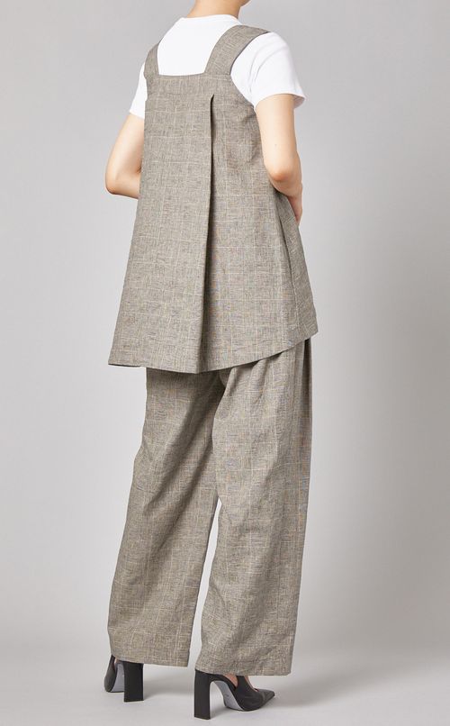 チェックノースリーブチュニック