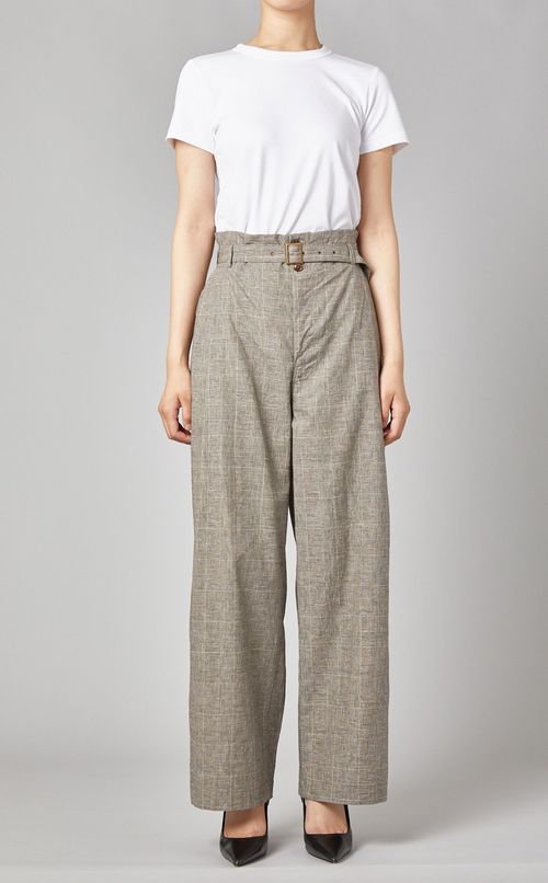 チェックワイドパンツ