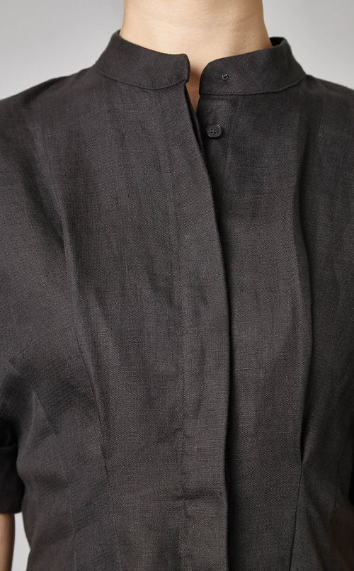 サイドポケットリネンワンピース