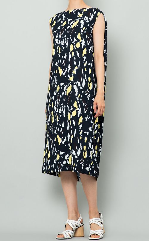 プリントノースリーブワンピース