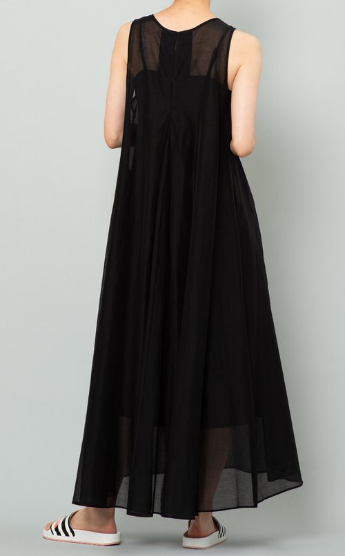 シルクコットンフレアワンピース