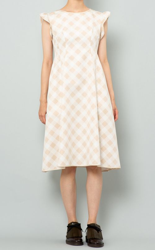 チェックプリントワンピース