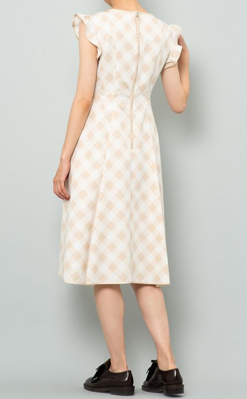 チェックプリントワンピース