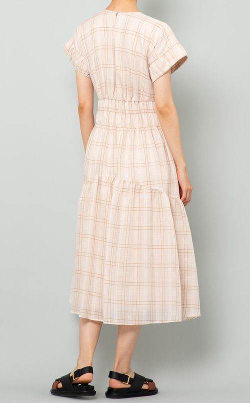 チェックジャガードワンピース