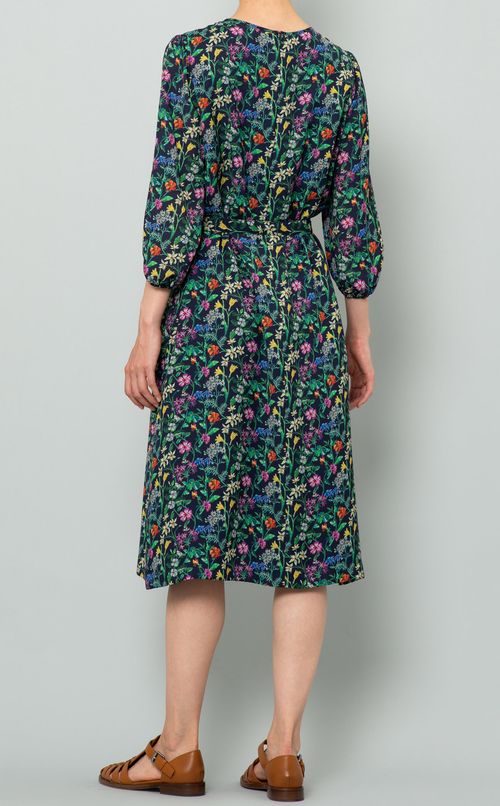 リバティプリントミディワンピース