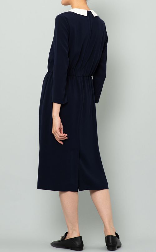 ジョーゼット襟付ワンピース