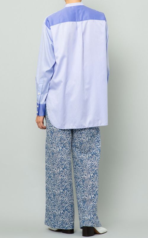 フロント切替バイカラーブラウス