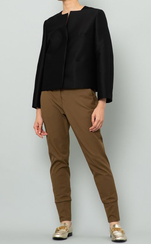 ウールシルクノーカラージャケット