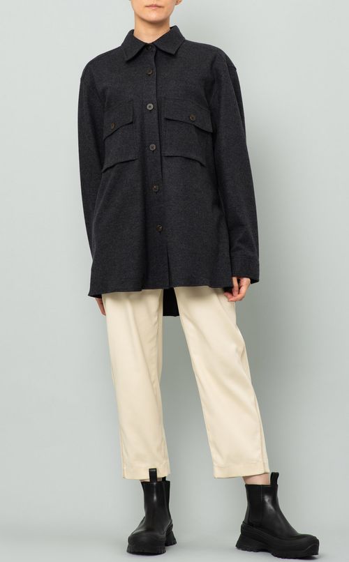 ウールフロントポケットシャツ
