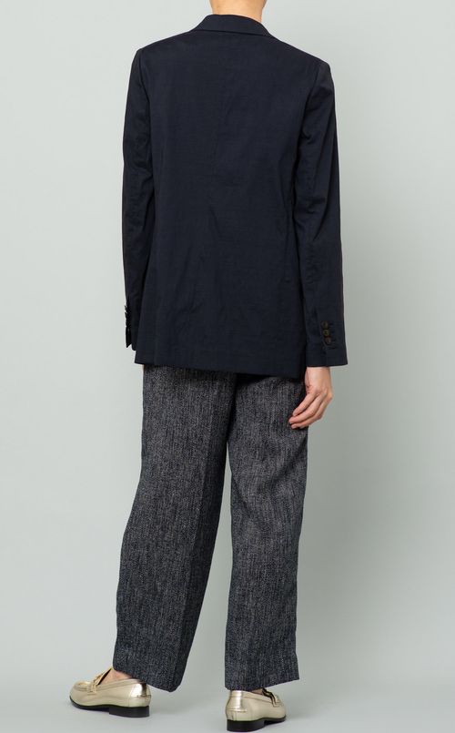 リネン混クロップドパンツ