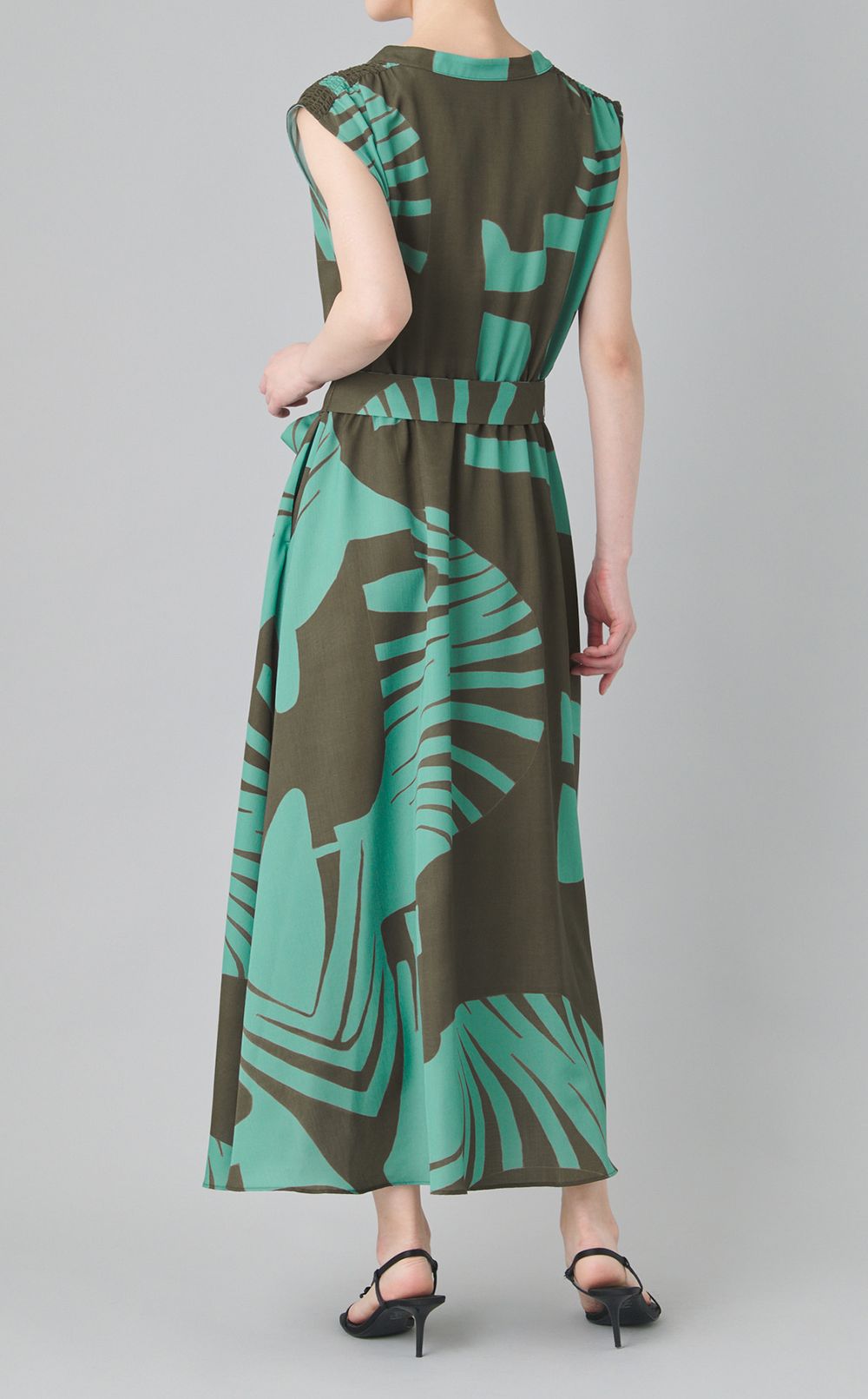 ゼブラプリントマキシワンピース