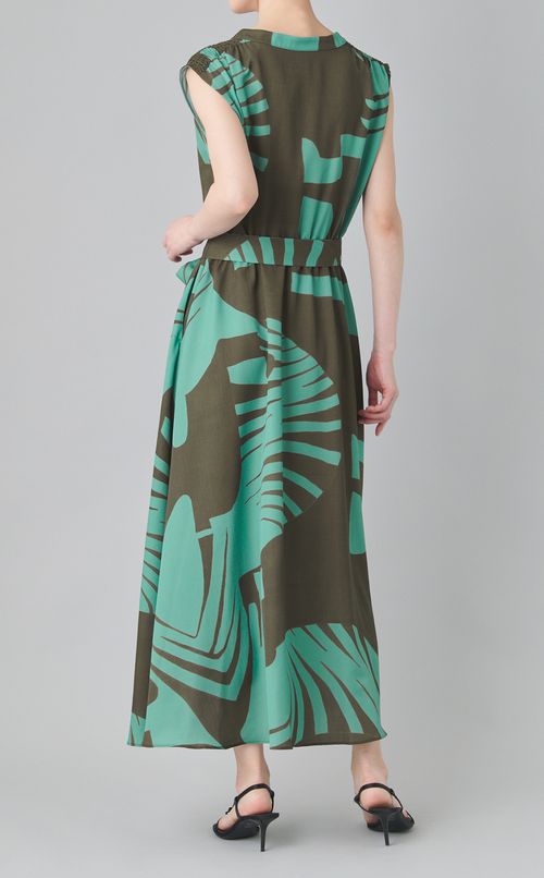 ゼブラプリントマキシワンピース