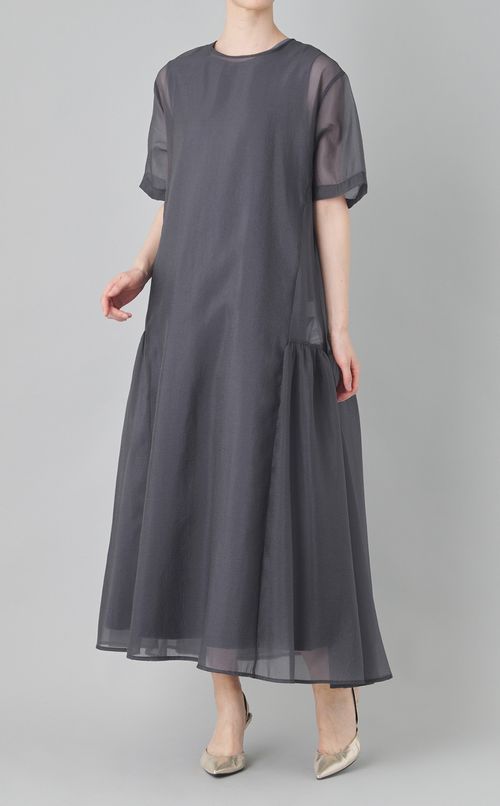 シアーレイヤードフレアワンピース