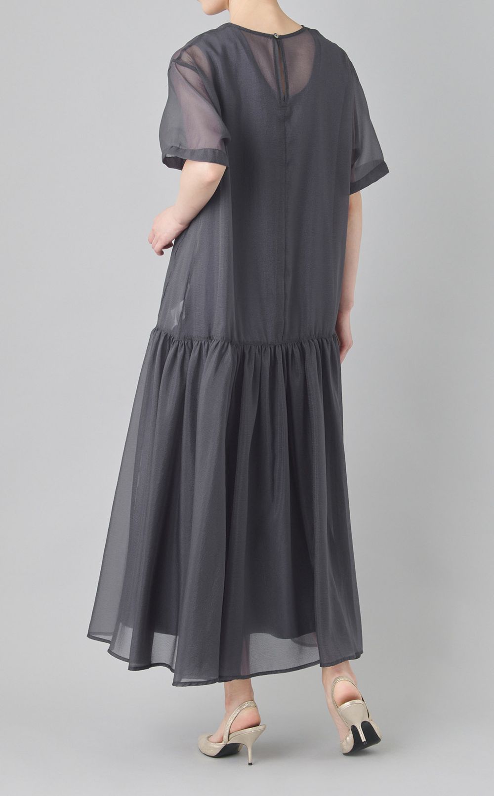 シアーレイヤードフレアワンピース