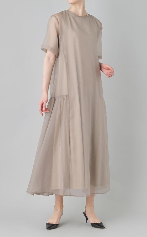 シアーレイヤードフレアワンピース