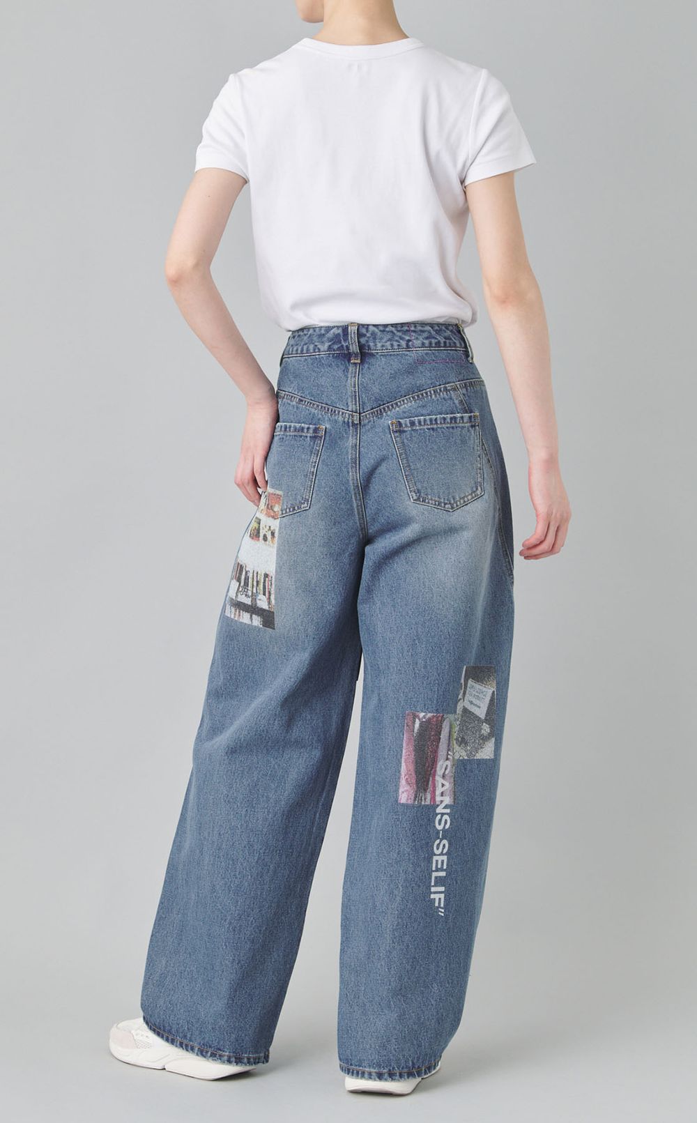 フォトプリントデニムパンツ