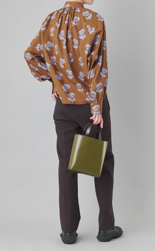 MUSEOロゴストラップレザーミニバッグ